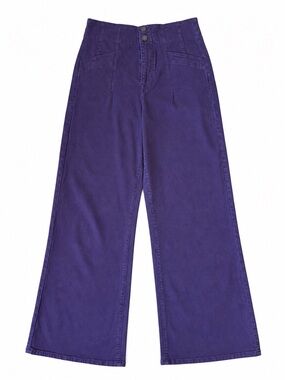 Mica Denim Purple Super High Rise Wide Leg Jeans Size 28 Dopamine NWT